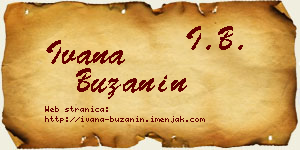 Ivana Bužanin vizit kartica